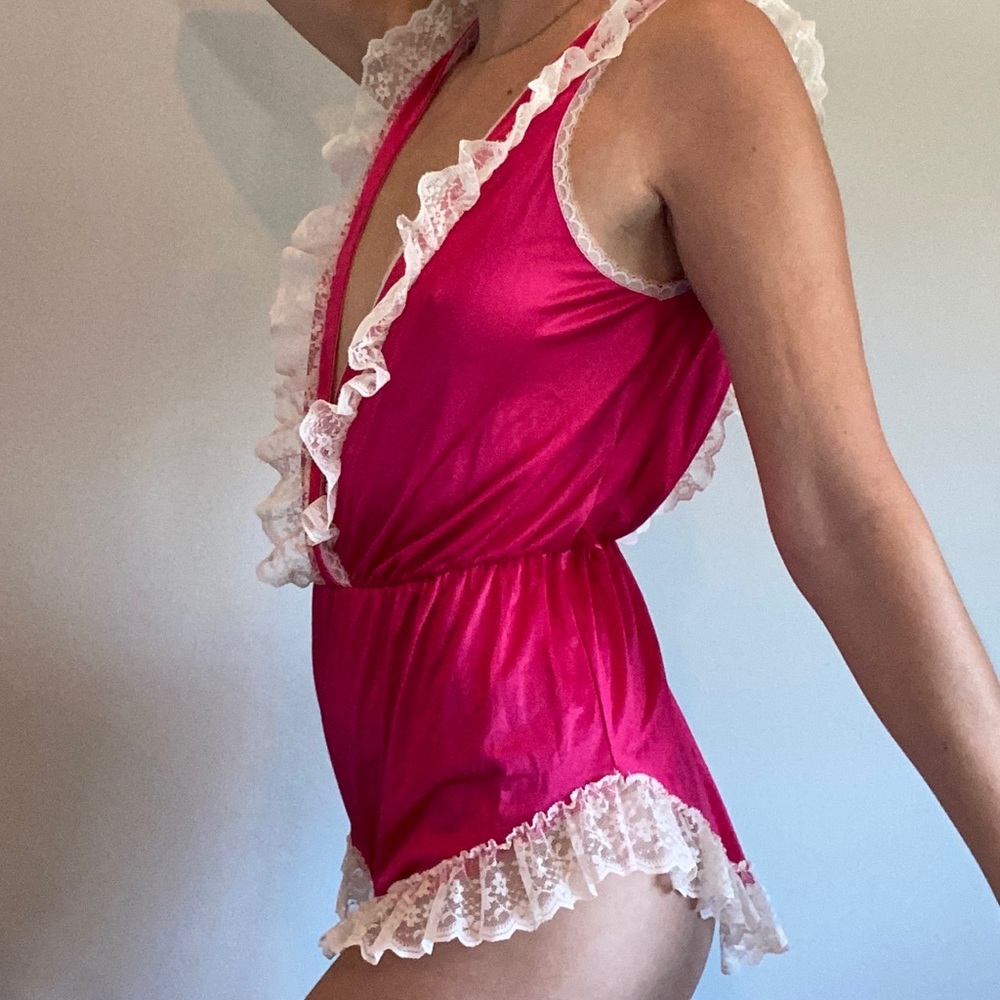 💕Vintage Hot Pink Teddy💕